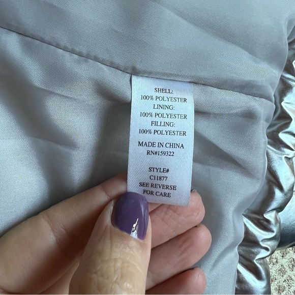 CENTRAL PARK WEST SILVER CROPPED PUFFER REVOLVE JACKET XS - Picture 10 of 12
